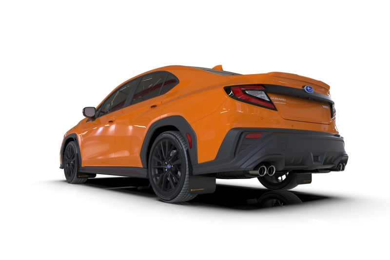 Rally Armor for Subaru 2022 WRX Black UR Mud Flap w/ Orange Logo - eliteracefab.com