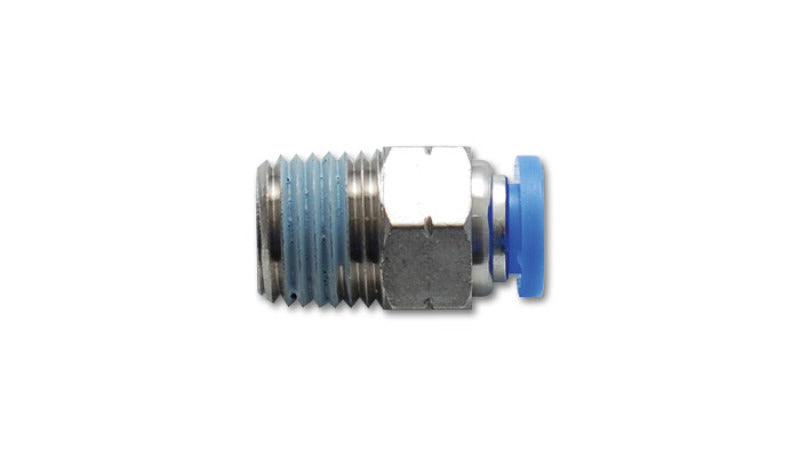Vibrant Male Straight Pneumatic Vacuum Fitting 1/4in NPT Thread for use with 3/8in 9.5mm OD tubing - eliteracefab.com