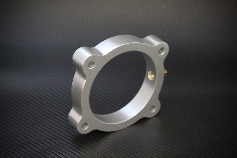 Torque Solution Throttle Body Spacer (Silver): Hyundai Genesis V6 3.8L 2013+ - eliteracefab.com