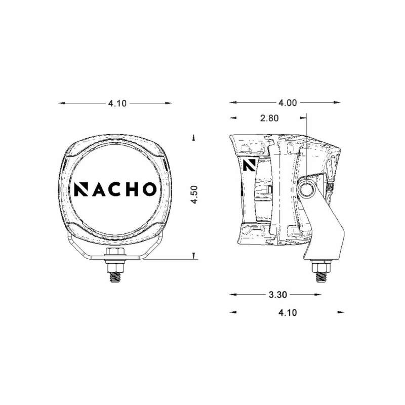 ARB NACHO Quatro Spot 4in. Offroad LED Light - Pair