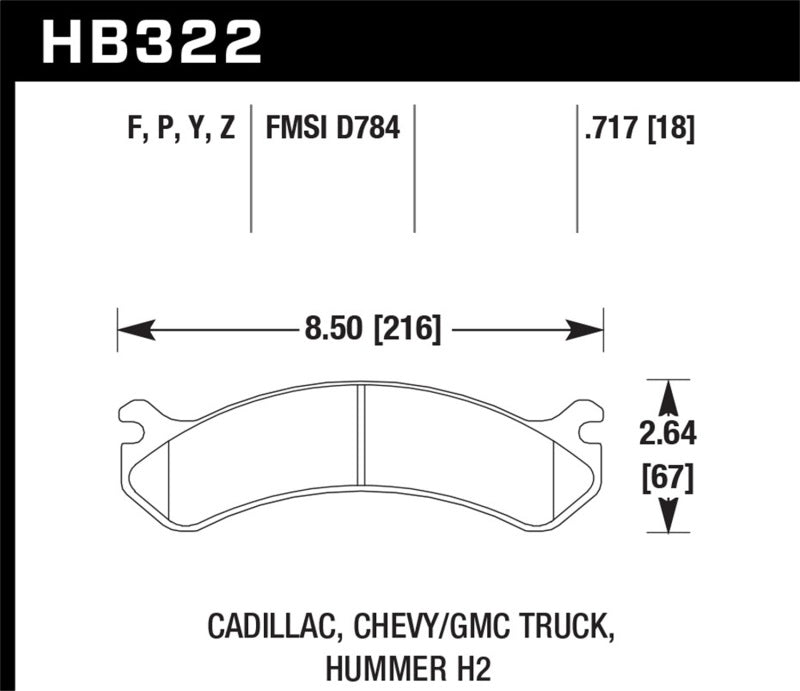 Hawk Chevy / GMC Truck / Hummer LTS Street Front Brake Pads - eliteracefab.com