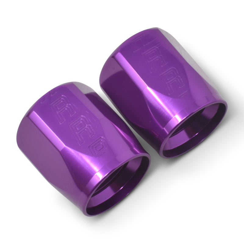 Russell Performance 2-Piece -10 AN Anodized Full Flow Swivel Hose End Sockets (Qty 2) - Purple