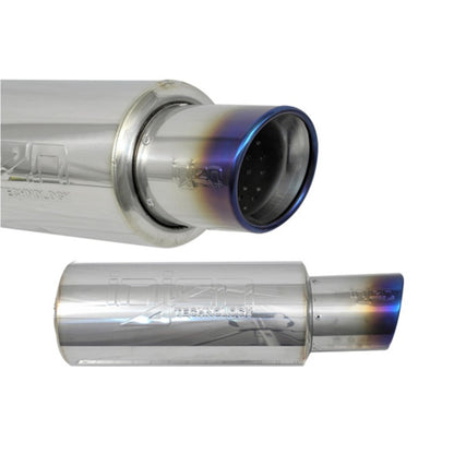 Injen 3.00 Universal Muffler w/Titanium burnt rolled Tip and stainless steel resonated inner wall Injen