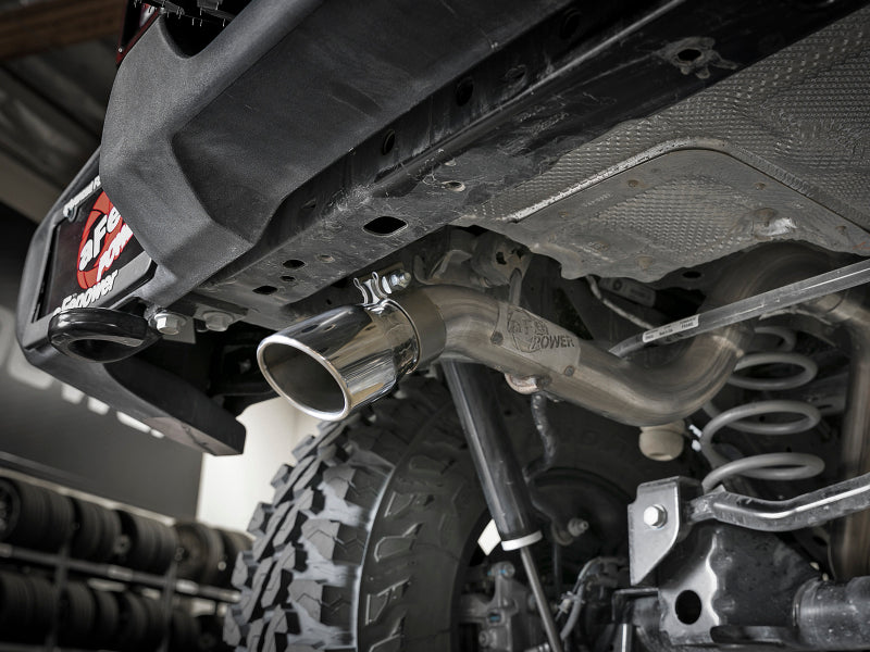 aFe MACH Force-Xp 2.5in 409SS Axle-Back Hi-Tuck Exh Sys w/ Pol Tip 18-20 Jeep Wrangler (JL) V6 3.6L aFe