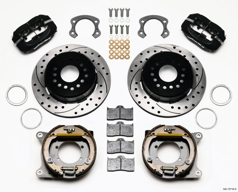 Wilwood Forged Dynalite P/S Park Brake Kit Drilled Ford 8.8 Special w/2.50in Offset-5 Lug Wilwood