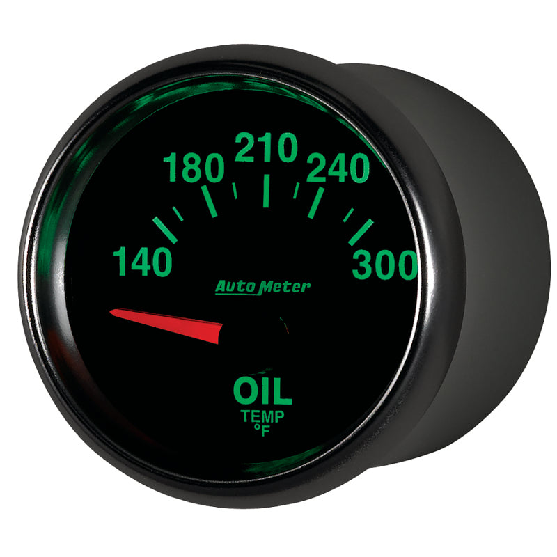Autometer GS 52mm 140-300 Deg F Short Sweep Electronic Oil Temperature Gauge 3848