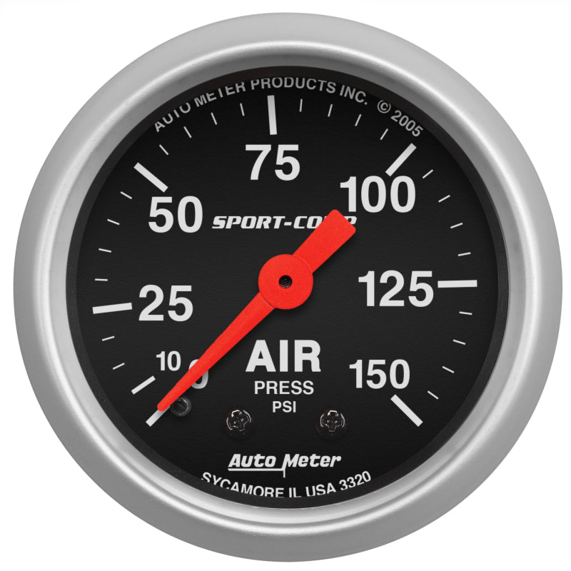 Autometer Sport Comp 52mm Mechanical Air Pressure Gauge 3320