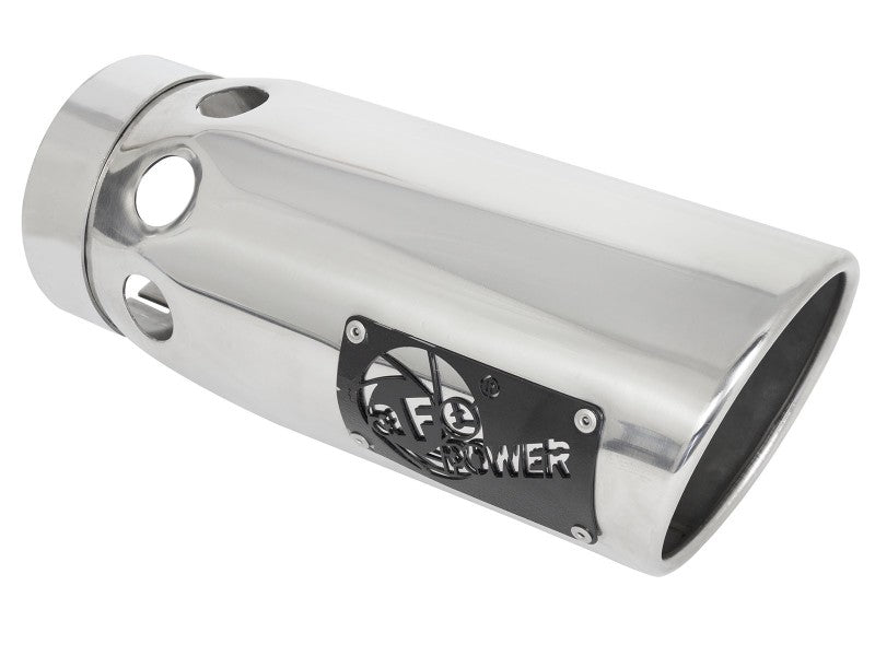 aFe Large Bore-HD 4in 409SS DPF-Back Exhaust System w/Polished Tips 20 GM Diesel Trucks V8-6.6L aFe