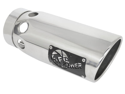 aFe Large Bore-HD 4in 409SS DPF-Back Exhaust System w/Polished Tips 20 GM Diesel Trucks V8-6.6L aFe