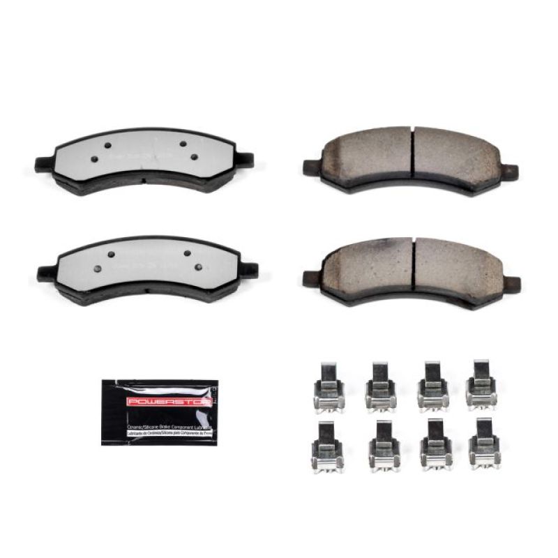 Power Stop 07-09 Chrysler Aspen Front Z36 Truck & Tow Brake Pads w/Hardware - eliteracefab.com