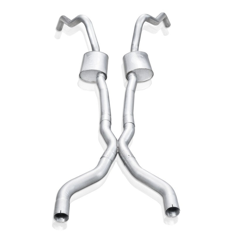 Stainless Works 62-67 Chevy Nova 3in Catback w/ X-Pipe Turbo Chambered Mufflers 3in Cores Stainless Works