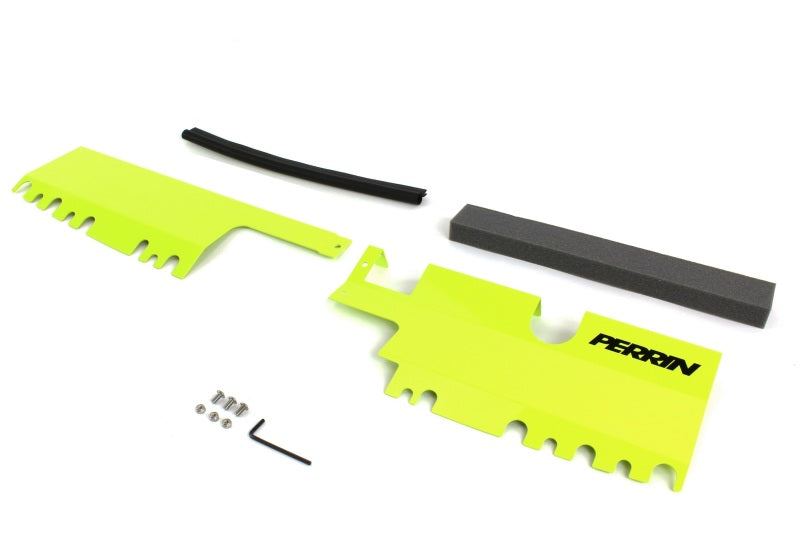 Perrin 15-21 WRX/STI Radiator Shroud (With OEM Intake Scoop) - Neon Yellow Perrin Performance