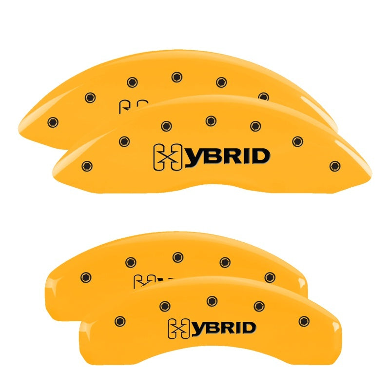 MGP 4 Caliper Covers Engraved F & R Gm Style/Hybrid Yellow Finish Black Char 2002 GMC Sierra 1500 MGP