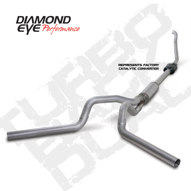 Diamond Eye KIT 4in TB DUAL AL: 94-97 FORD 7.3L F250/F350 PWRSTROKE NFS W/ CARB EQUIV STDS Diamond Eye Performance
