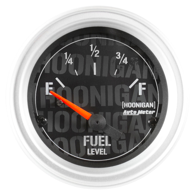 Autometer Hoonigan 52mm 24 Ohm Empty 33 Ohm Full Electronic Fuel Level Gauge 4316-09000