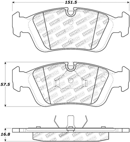 STOPTECH 96-02 BMW Z3 / 03-08 Z4 / 97-00 323 FRONT BRAKE PADS, 308.05580 - eliteracefab.com