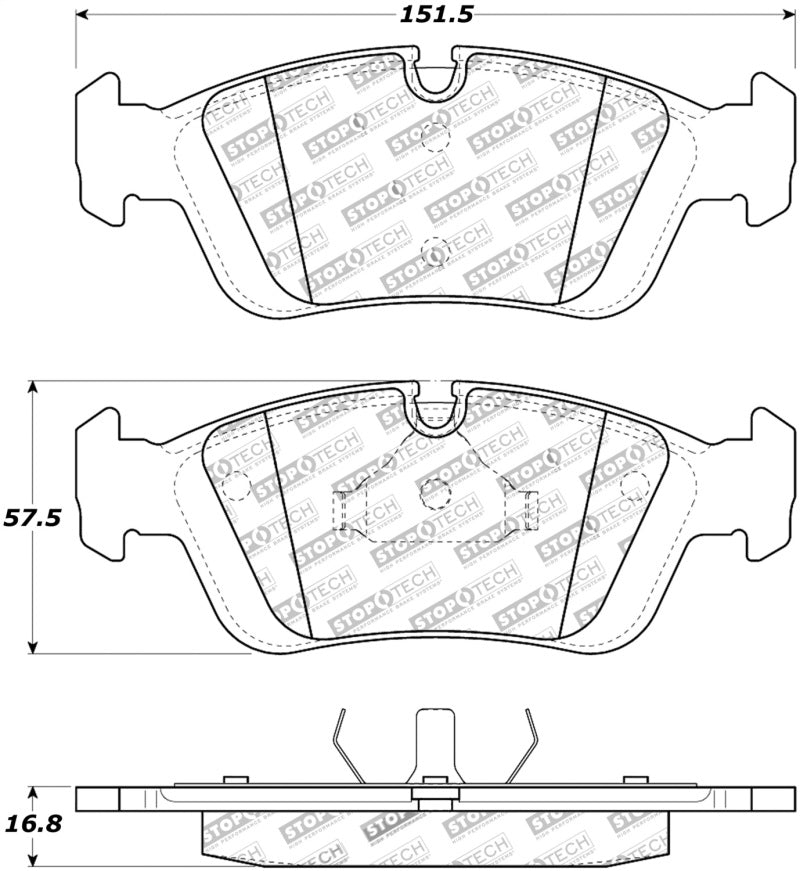 STOPTECH 96-02 BMW Z3 / 03-08 Z4 / 97-00 323 FRONT BRAKE PADS, 308.05580 - eliteracefab.com