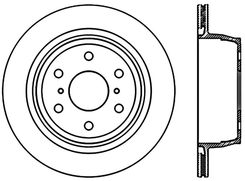 StopTech Power Slot 07-09 Cadillac Escalade / 07-09 Chevy Avalanche Rear Left Slotted CRYO Rotor Stoptech