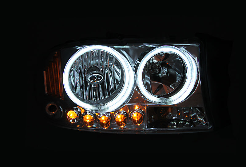 ANZO USA Dodge Ram W/O Sport Package Crystal Headlights Black; 1994-2001 - eliteracefab.com