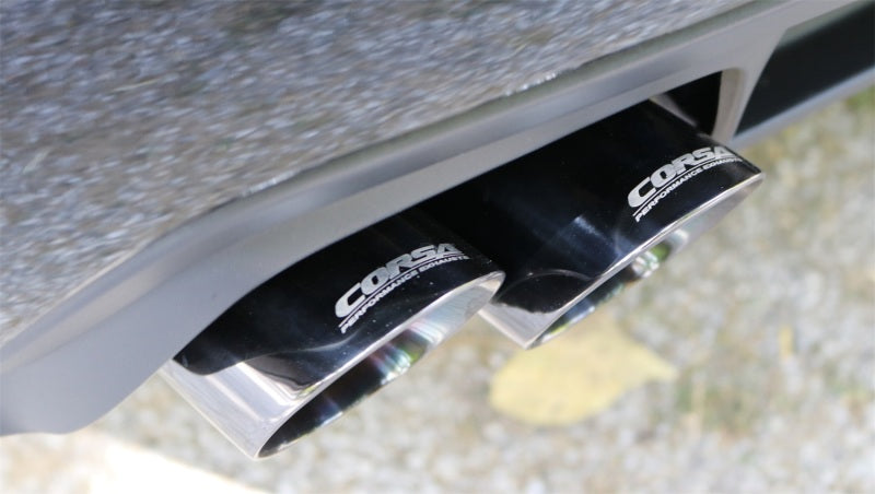 Corsa 11-14 Dodge Charger SXT 2.5in Sport Cat-Back Dual Rear Exit w/ Twin 3.0in Black Tips CORSA Performance