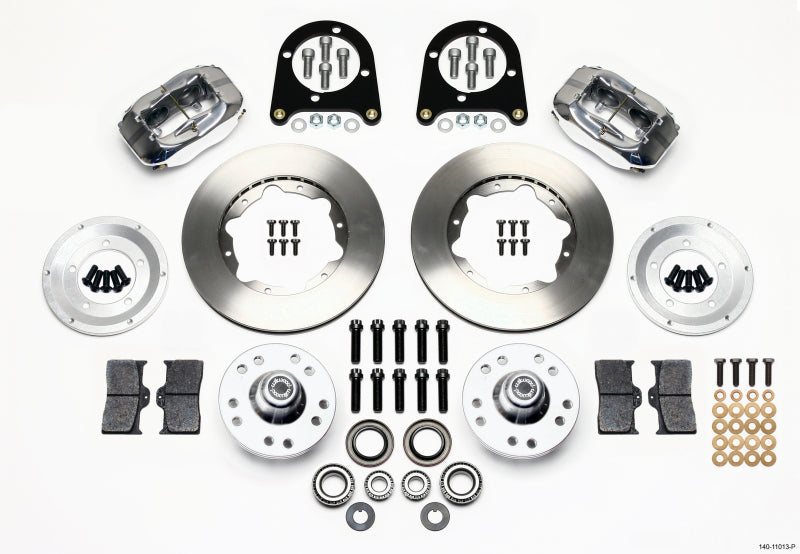 Wilwood Forged Dynalite Front Kit 11.00in Polished 37-48 Ford Psgr. Car Spindle Wilwood
