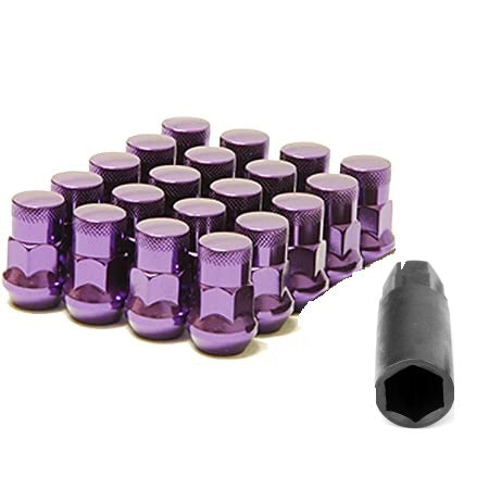 WHEEL MATE MUTEKI SR35 CLOSE END LUG NUTS W/ LOCK SET – PURPLE 12×1.25 35MM Wheel Mate