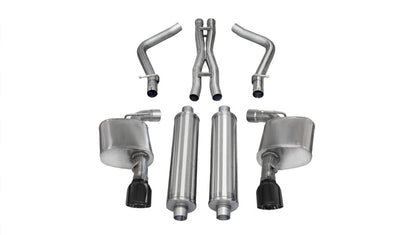 Corsa 12-13 Dodge Charger SRT-8 6.4L V8 Black Xtreme Cat-Back Exhaust - eliteracefab.com