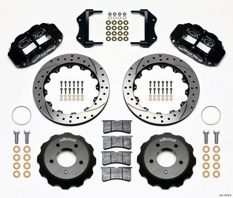 Wilwood Narrow Superlite 6R Front Hat Kit 12.88in Drilled 84-87 Corvette C4 Wilwood