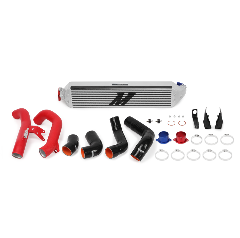 Mishimoto 2016+ Honda Civic 1.5T / 2017+ Honda Civic Si Silver Intercooler Kit w/Red Pipes - eliteracefab.com