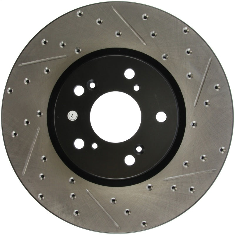 STOPTECH 04-08 ACURA TL (BREMBO CALIBER) SPORTSTOP SLOTTED & DRILLED LEFT FRONT ROTOR, 127.40062L - eliteracefab.com