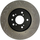 STOPTECH 04-08 ACURA TL (BREMBO CALIBER) SPORTSTOP SLOTTED & DRILLED LEFT FRONT ROTOR, 127.40062L