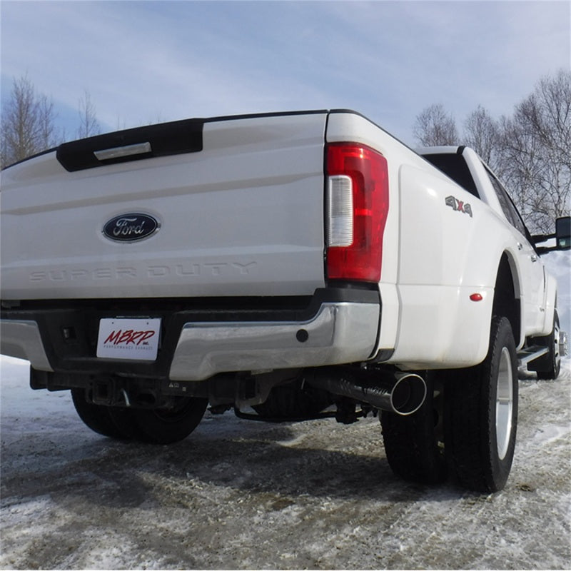 MBRP 17-19 Ford F250/350/450 6.7L Ex. Reg Cab 5in Filter Back Single Tip Aluminized Exhaust System - eliteracefab.com
