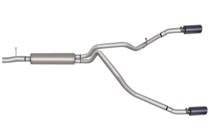 Gibson 11-16 Ford F-250 Super Duty Lariat 6.2L 2.5in Cat-Back Dual Split Exhaust - Black Elite Gibson
