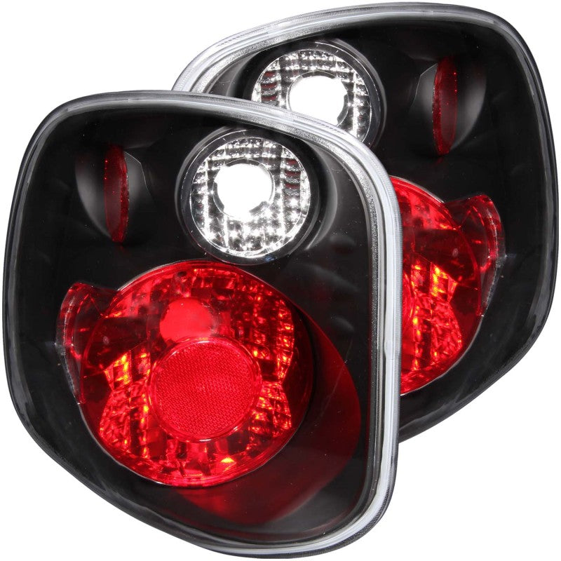 ANZO USA Ford F-150 Flare Side Taillights Black; 2001-2003 - eliteracefab.com