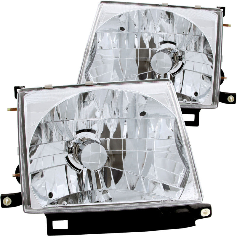 ANZO USA Toyota Tacoma Crystal Headlights Chrome; 1997-2000 - eliteracefab.com