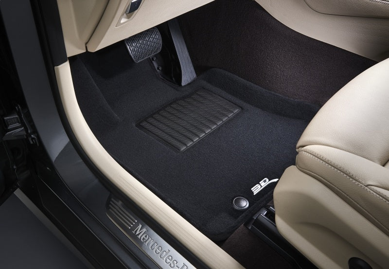 3D Maxpider L1TL03604709 21-23 Tesla Model Y 7-Seat Elegant Floor Mat- Black 1St Row 2Nd Row 3Rd Row