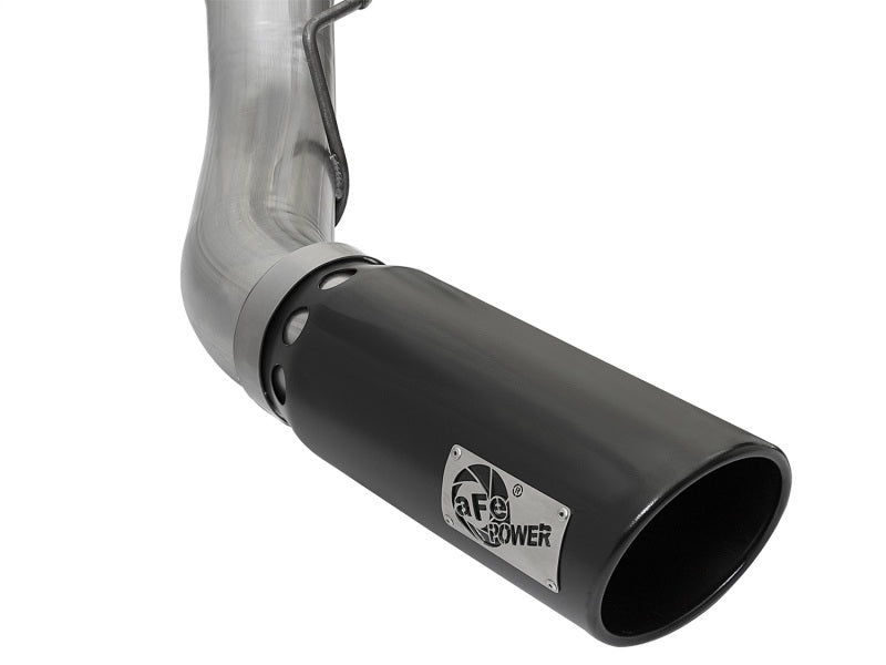 aFe Large Bore-HD 5in DPF Back 409 SS Exhaust System w/Black Tip 2017 Ford Diesel Trucks V8 6.7L(td) - eliteracefab.com