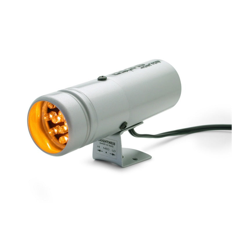 Autometer 12 Amber LED Super-Lite Shift Light Silver 5333