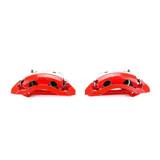 Power Stop 00-02 Dodge Ram 2500 Front Red Calipers w/Brackets - Pair - eliteracefab.com
