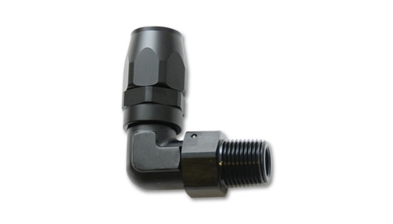 Vibrant Male NPT 90 Degree Hose End Fitting -10AN - 3/8 NPT.