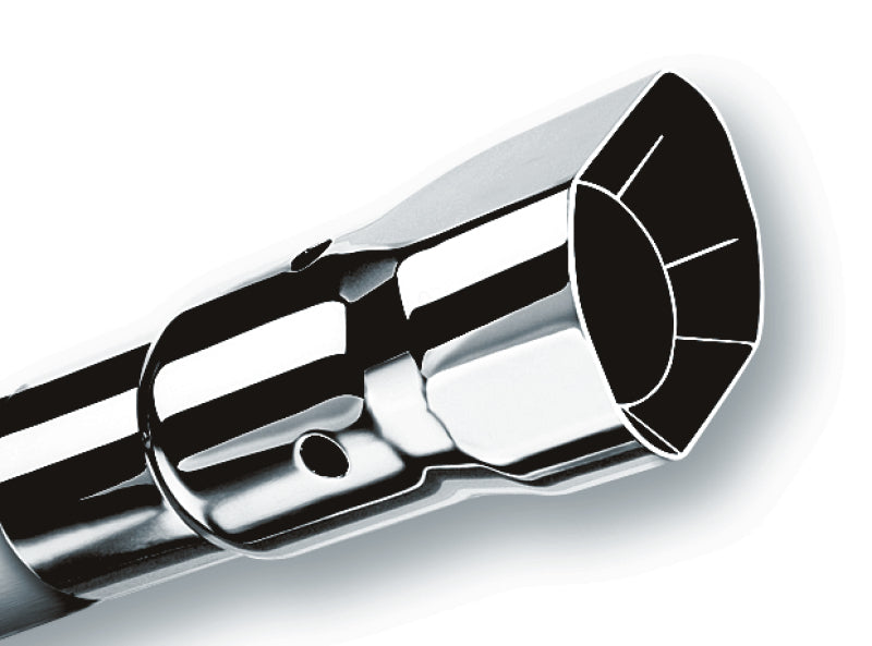 Borla Universal Polished Tip Single Square Angle-Cut Intercooled (inlet 2 1/2in. Outlet 2 7/8 x 2 3/ - eliteracefab.com