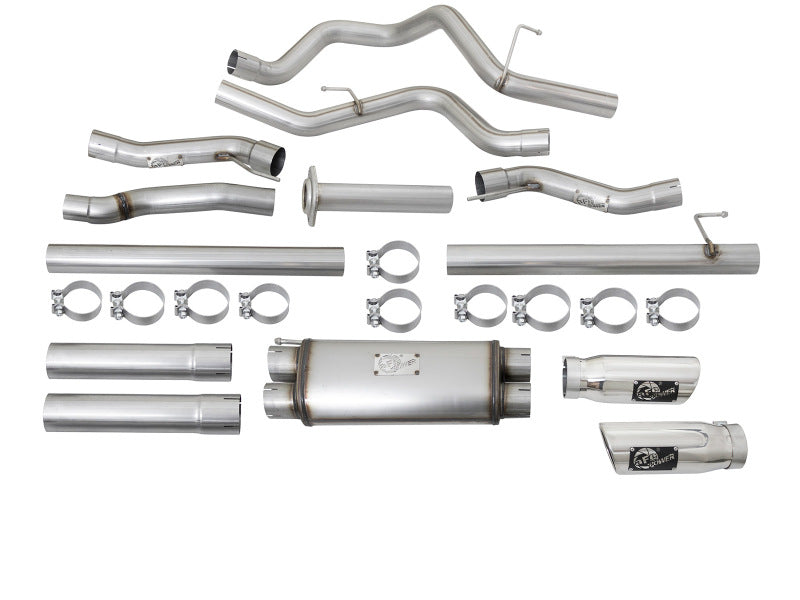 aFe MACHForce XP Exhaust Cat-Back SS-409 2017 Ford F-150 Raptor V6-3.5L (tt) w/ Polished Tips aFe