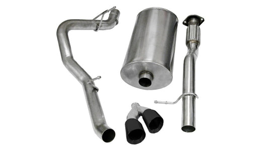 Corsa 09-13 Chevrolet Suburban 1500 5.3L V8 Black Sport Cat-Back Exhaust CORSA Performance