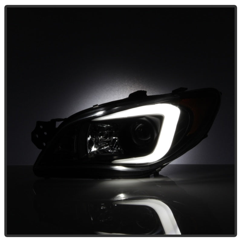 Spyder Subaru WRX 06-07 Projector Headlights - HID Model Only - Black PRO-YD-SWRX06-HID-LBDRL-BK - eliteracefab.com