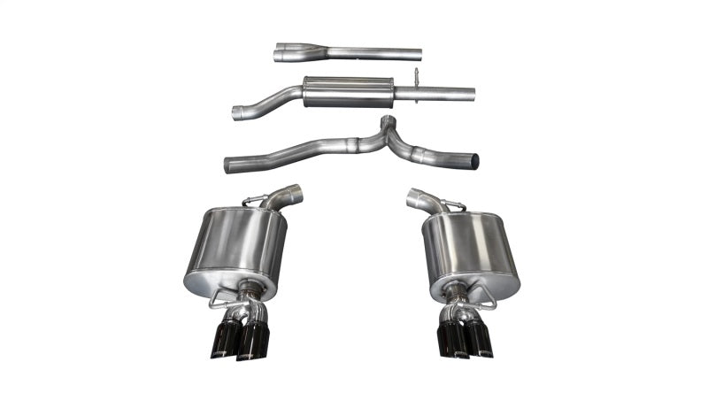 Corsa 11-14 Dodge Charger SXT 2.5in Sport Cat-Back Dual Rear Exit w/ Twin 3.0in Black Tips CORSA Performance