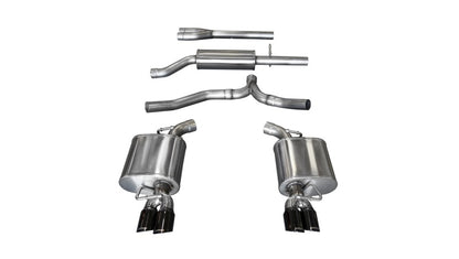 Corsa 11-14 Dodge Charger SXT 2.5in Sport Cat-Back Dual Rear Exit w/ Twin 3.0in Black Tips CORSA Performance