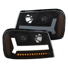 Load image into Gallery viewer, ANZO 2006-2009 Chevrolet Trailblazer Projector Headlights w/ Plank Style Design Black w/ Amber - eliteracefab.com