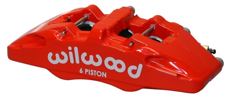 Wilwood Caliper-Forged Dynapro 6 5.25in Mount-Red-R/H 1.62/1.38in/1.38in Pistons 1.10in Disc Wilwood