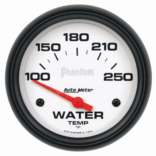 Autometer Phantom 66mm 100-250 Deg F Short Sweep Electonic Water Temperature Gauge 5837