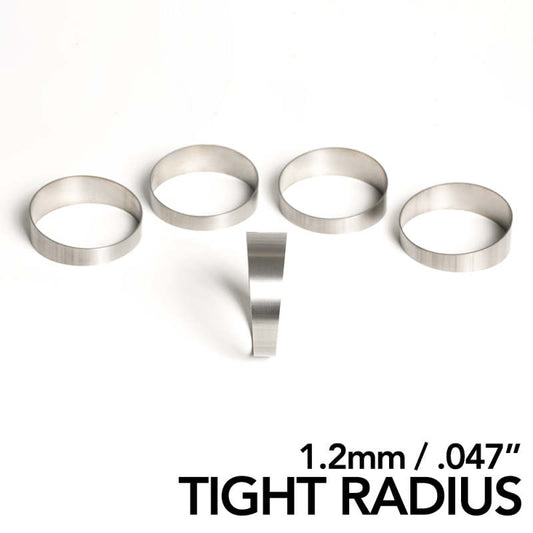 Ticon 2.13in Diameter 1.25D Tight Radius 1.2mm/.047in Titanium Pie Cut 5pk